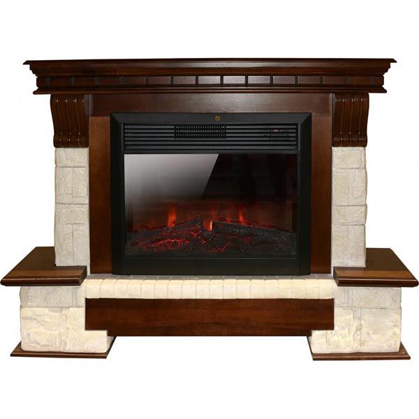 Камін електричний Rome темний горіх+слонова кістка